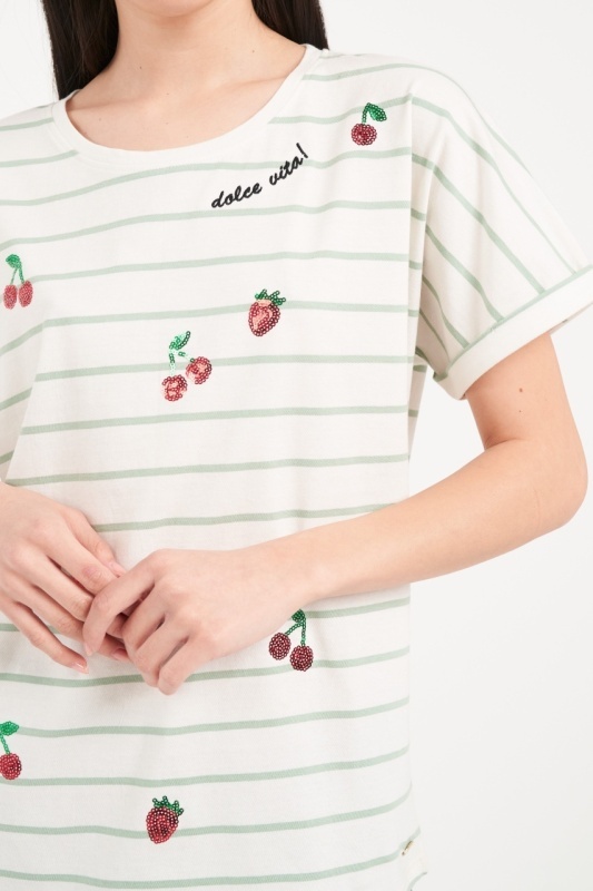 Lee Cooper - Tricou dama cu maneca scurta si detalii - Img 3