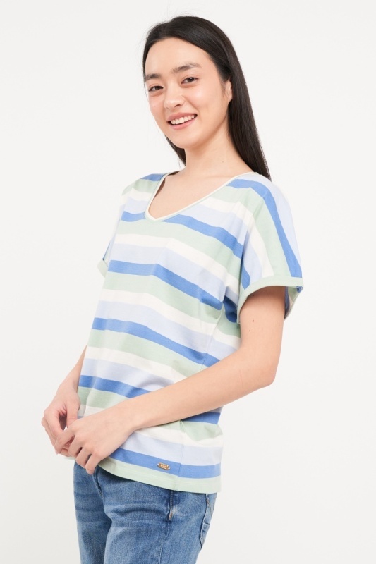 Lee Cooper - Tricou dama cu maneca scurta si dungi - Img 2