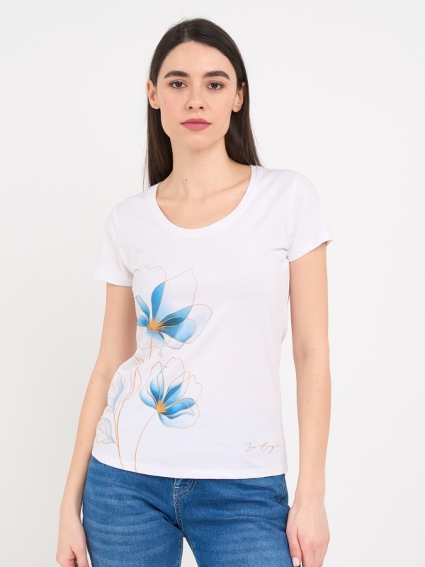 Lee Cooper - Tricou dama cu maneca scurta si imprimeu grafic - Img 6