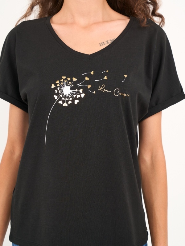 Lee Cooper - Tricou dama cu maneca scurta si imprimeu - Img 3