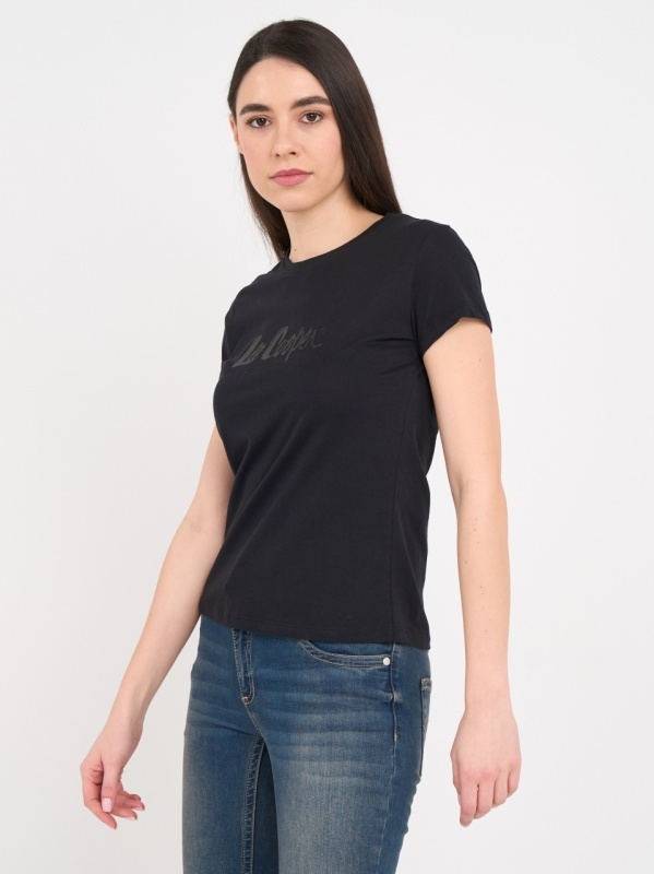 Lee Cooper - Tricou dama cu maneca scurta si logo - Img 6