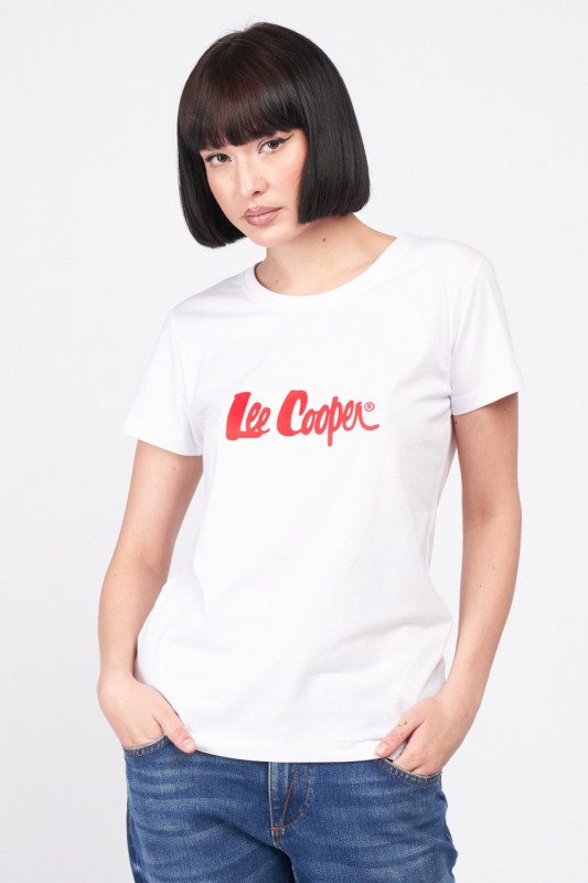 Lee Cooper - Tricou dama din bumbac cu logo aplicat