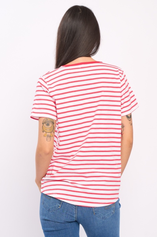 Lee Cooper - Tricou dama maneca scurta cu model in dungi - Img 3