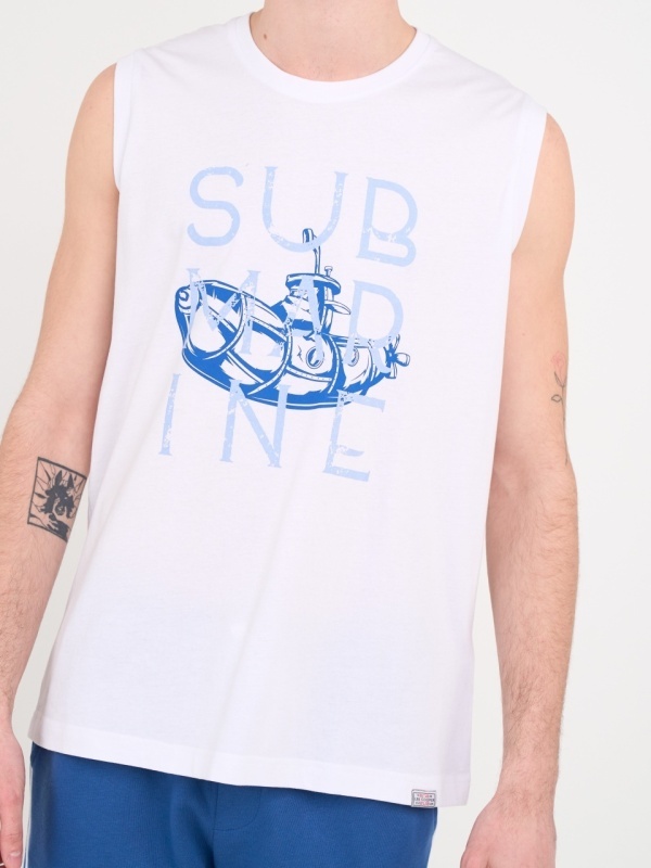 Lee Cooper - Tricou fara maneci cu imprimeu grafic - Img 3