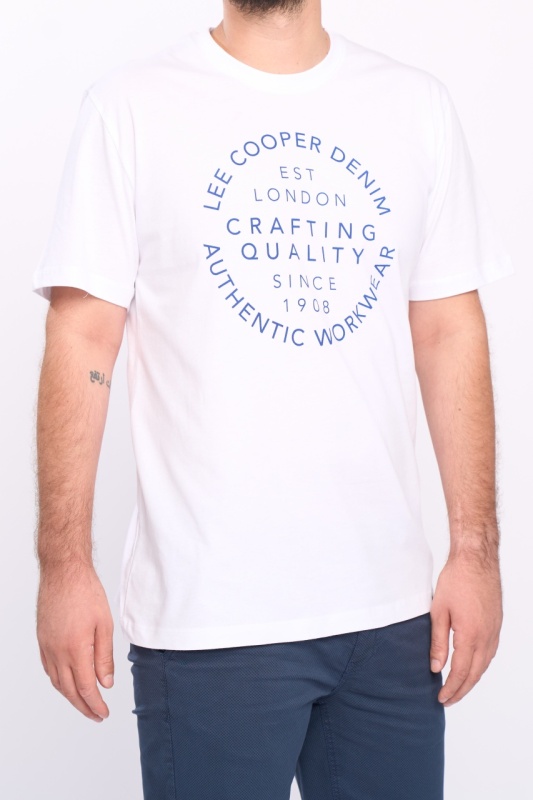Lee Cooper - Tricou maneca scurta barbat cu detalii text logo - Img 3