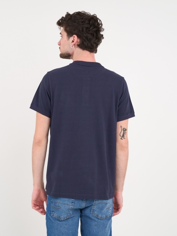 Lee Cooper - Tricou polo barbat de culoare uniforma - Img 2