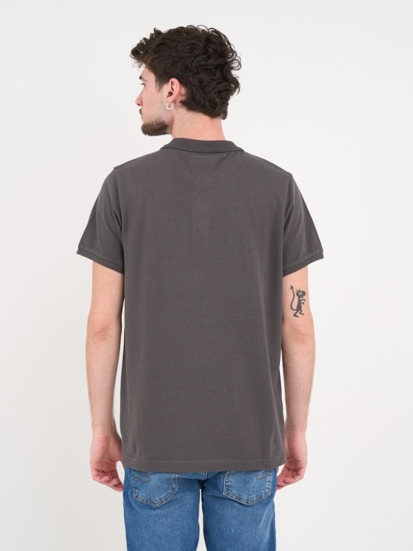 Lee Cooper - Tricou polo barbat de culoare uniforma - Img 4