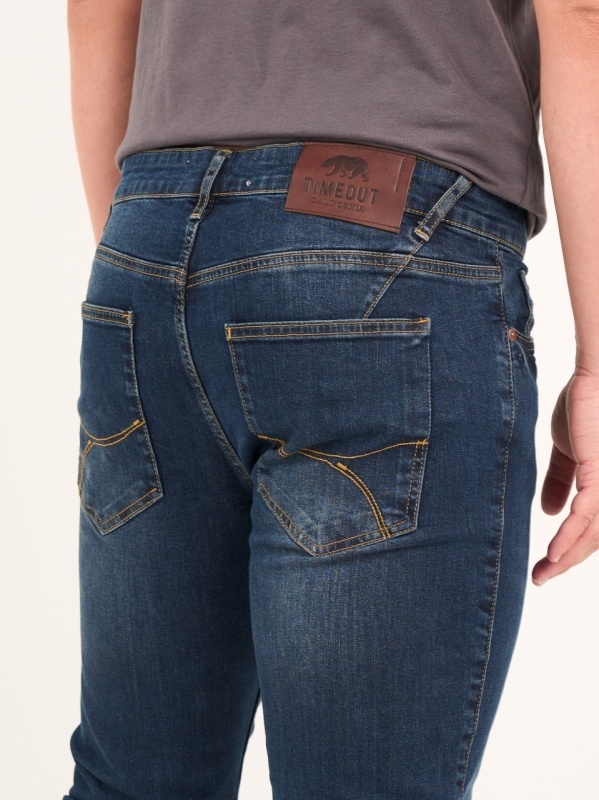 Timeout - Blugi barbat slim cu aspect decolorat - Img 4