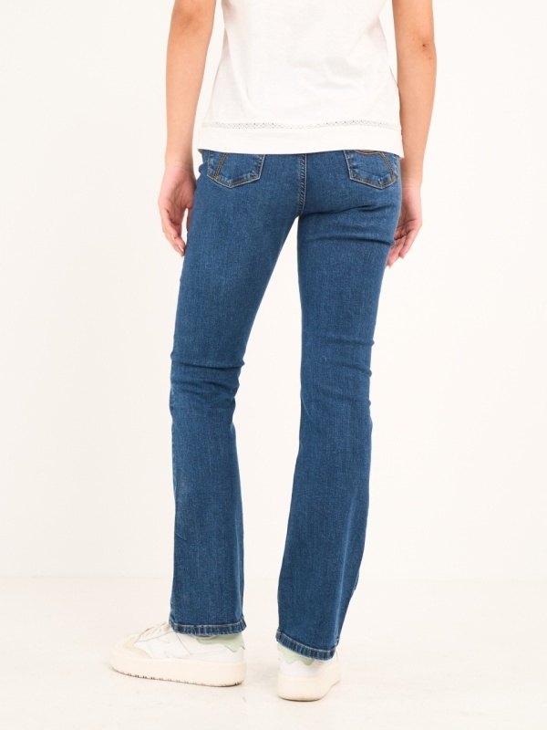 Timeout - Blugi dama bootcut de culoare uniforma - Img 7