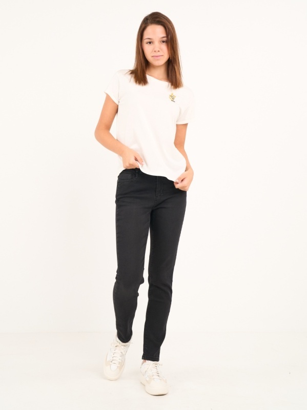 Timeout - Blugi dama skinny de culoare inchisa - Img 9