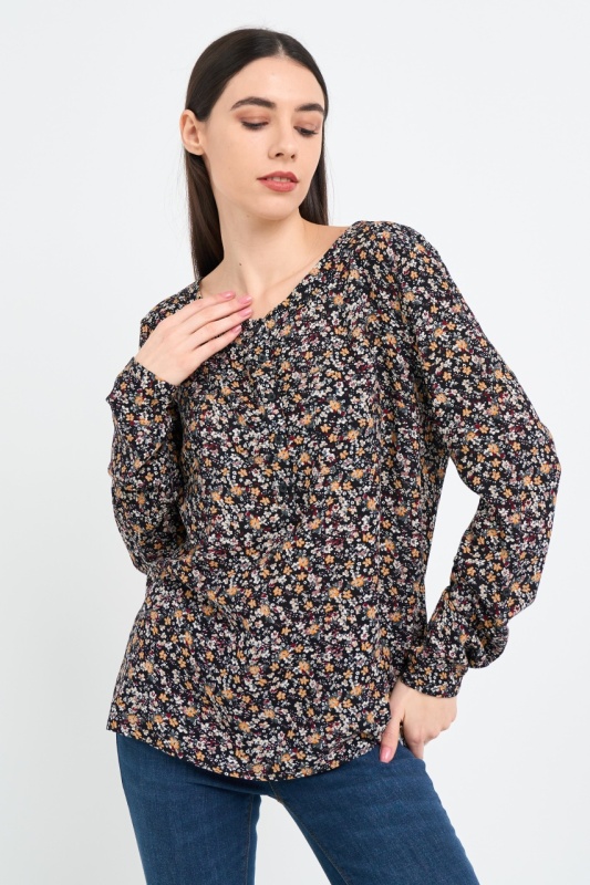 Timeout - Camasa dama cu model floral - Img 4