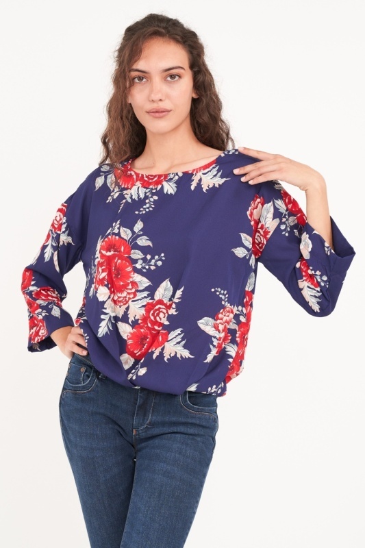 Timeout - Camasa dama maneca scurta cu imprimeu floral - Img 2