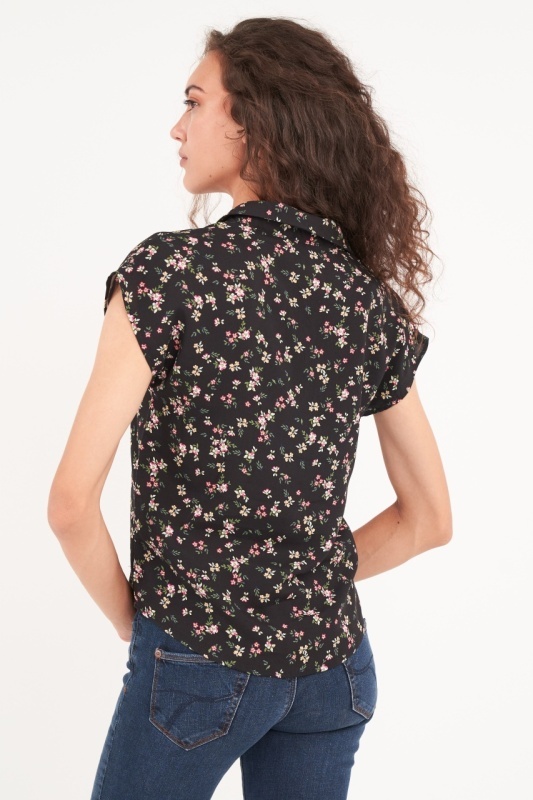 Timeout - Camasa dama maneca scurta cu imprimeu floral - Img 3
