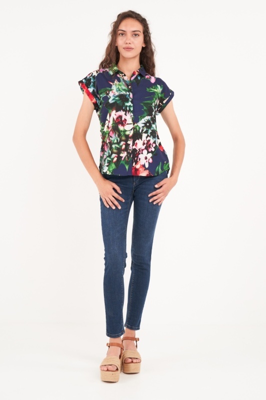 Timeout - Camasa dama maneca scurta cu imprimeu floral - Img 7
