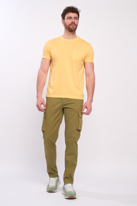Timeout - Pantaloni cargo barbati de culoare uniforma - Img 2