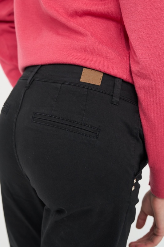 Timeout - Pantaloni dama de culoare inchisa cu buzunare oblice - Img 3