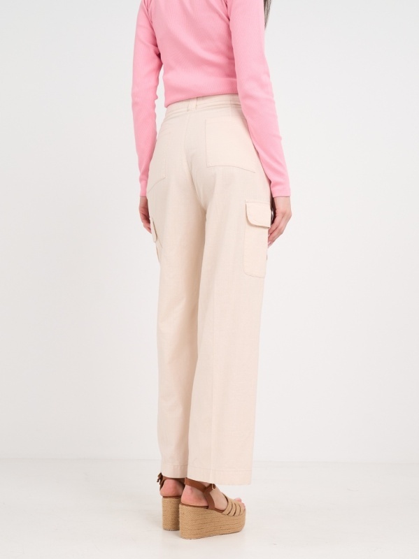 Timeout - Pantaloni lungi dama cu buzunare de culoare uniforma - Img 4