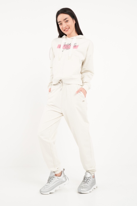 Timeout - Pantaloni sport dama cu buzunare si logo - Img 2