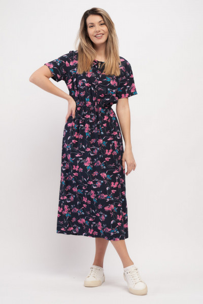 Timeout - Rochie dama cu lungime medie si imprimeu floral