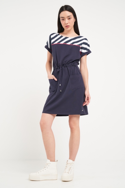 Timeout - Rochie dama de culoare uniforma cu detalii - Img 8