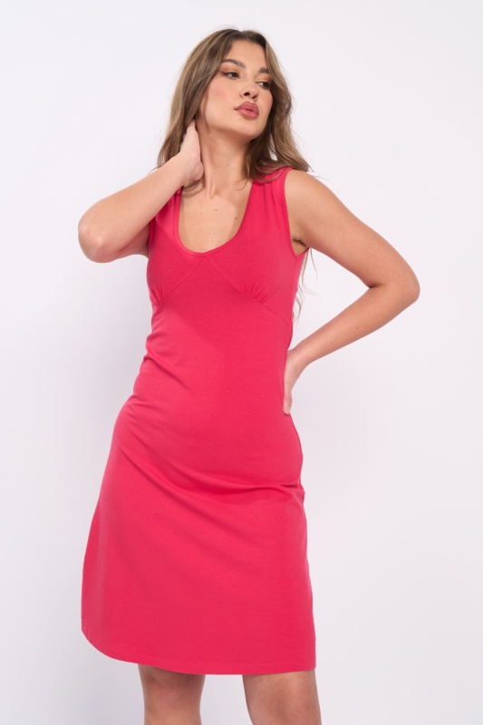 Timeout - Rochie dama de culoare uniforma cu logo metalic aplicat - Img 2