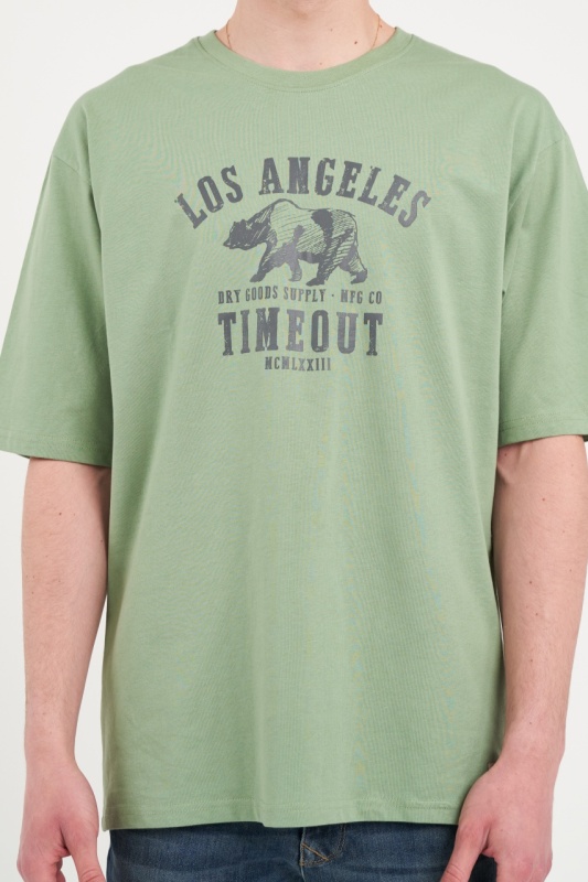 Timeout - Tricou barbat cu imprimeu logo - Img 2
