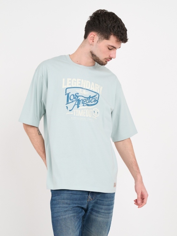 Timeout - Tricou barbat cu maneca scurta si imprimeu grafic - Img 7