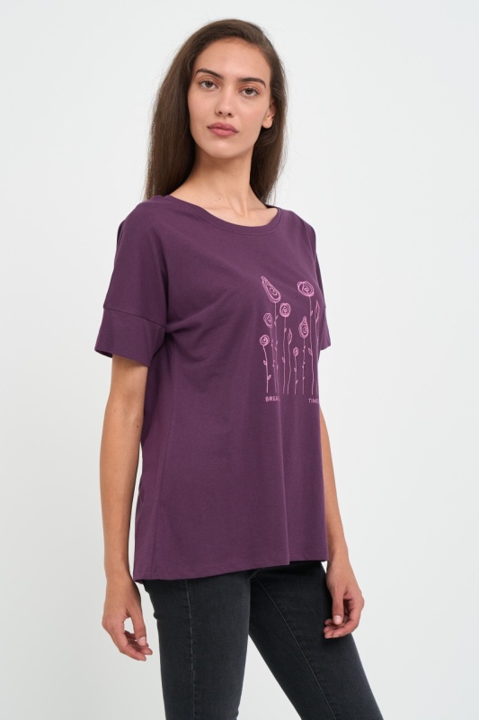 Timeout - Tricou dama cu imprimeu abstract - Img 5