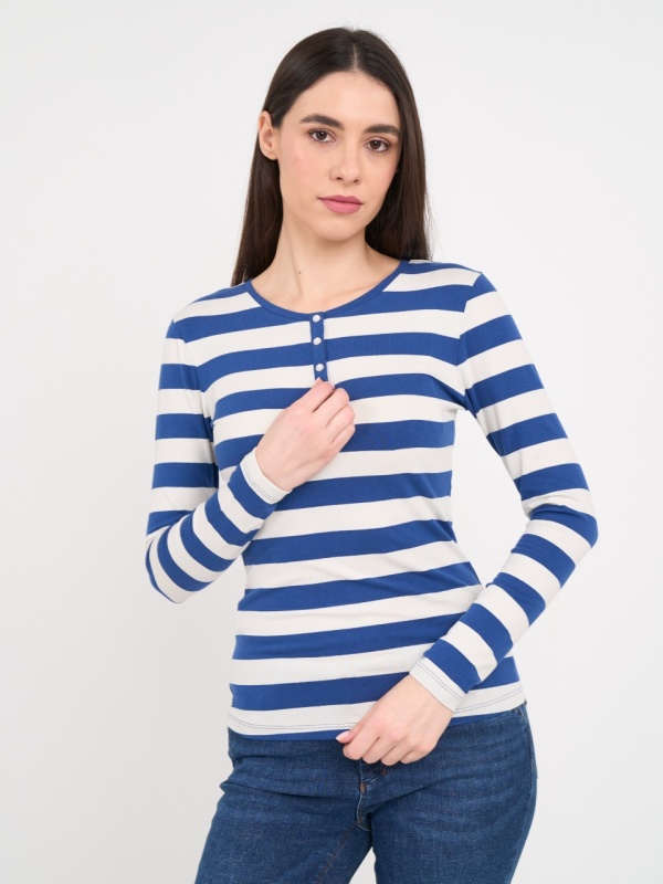 Timeout - Tricou dama cu maneca lunga si dungi - Img 3