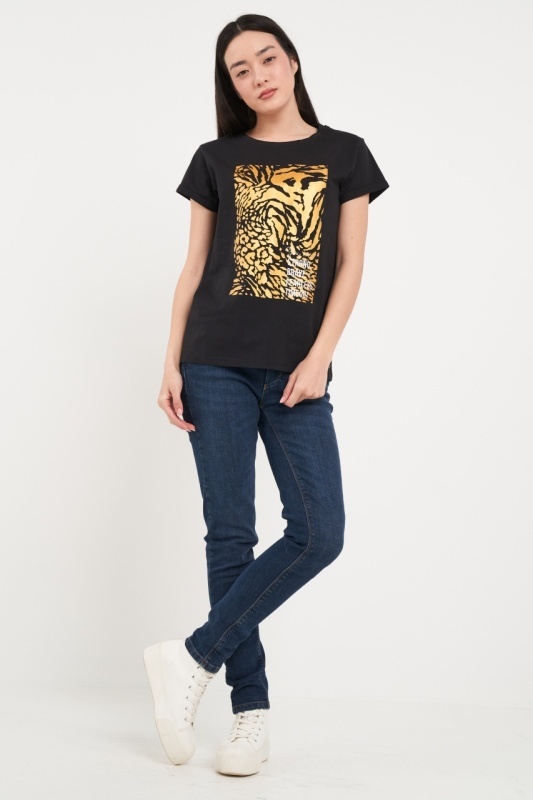 Timeout - Tricou dama cu maneca scurta si imprimeu grafic - Img 6