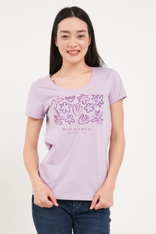 Timeout - Tricou dama cu maneca scurta si imprimeu grafic - Img 5