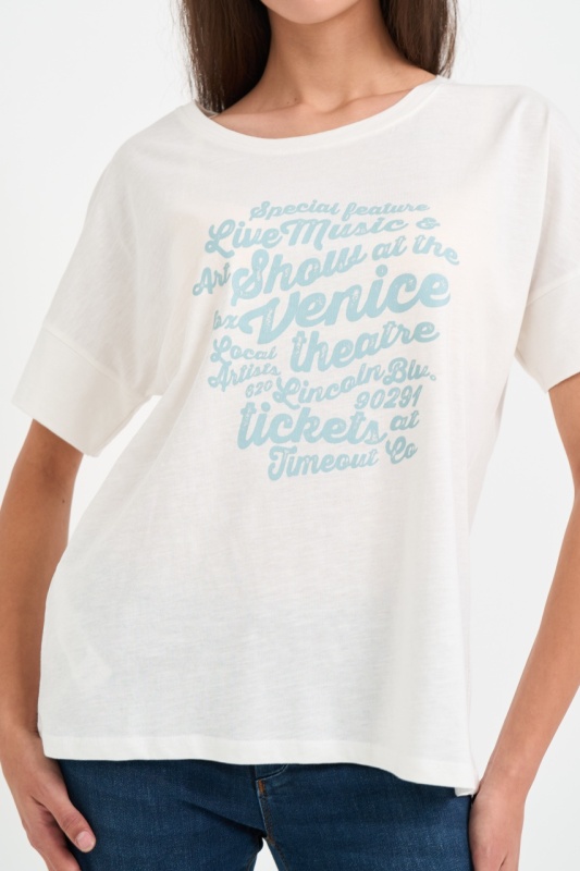 Timeout - Tricou dama cu maneca scurta si text grafic - Img 3