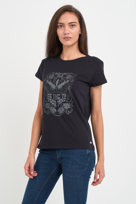 Timeout - Tricou dama maneca scurta cu detalii grafice - Img 6