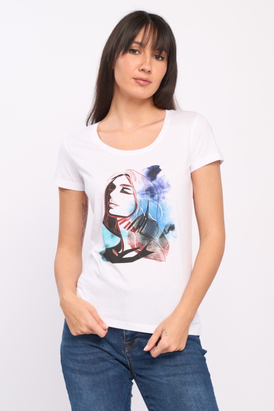 Timeout - Tricou dama maneca scurta cu model imprimat