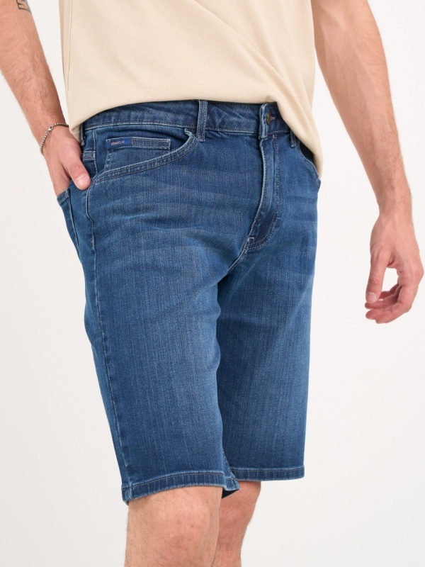 Kenvelo - Bermude barbat din denim cu aspect usor decolorat - Img 2