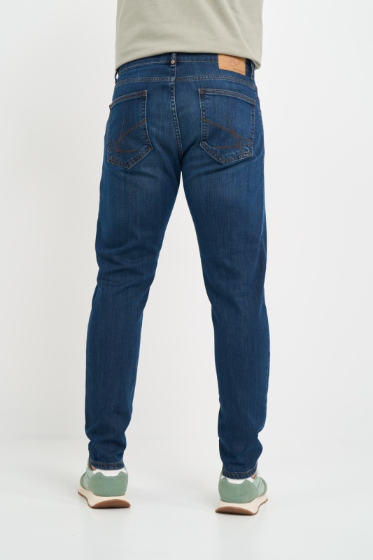 Kenvelo - Blugi barbat slim aspect usor decolorat - Img 2
