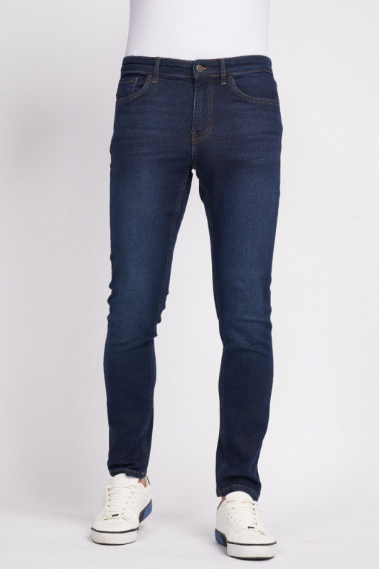 Kenvelo - Blugi barbat super slim cu aspect usor decolorat