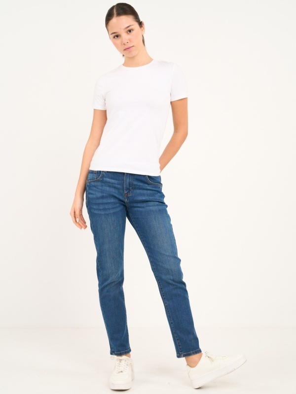Kenvelo - Blugi dama boyfriend cu aspect decolorat - Img 10