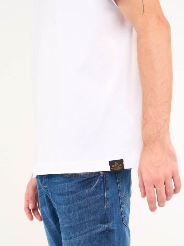 Kenvelo - Tricou barbat cu maneca scurta de culoare uniforma - Img 2