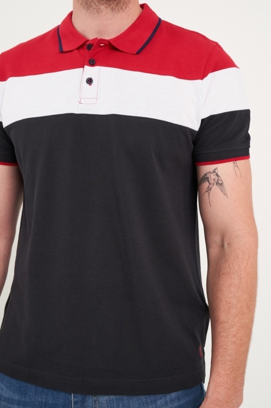Kenvelo - Tricou barbat polo multicolor - Img 3