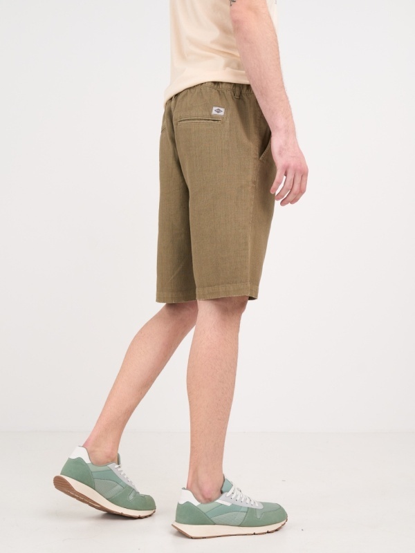 Lee Cooper - Bermude barbat de culoare uniforma cu buzunare - Img 5
