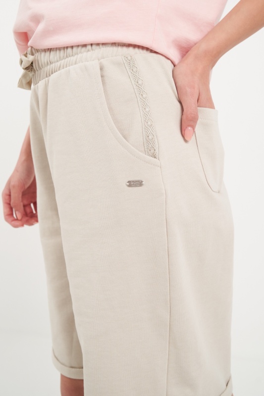Lee Cooper - Bermude dama sport de culoare uniforma - Img 2