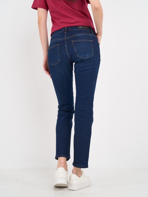Lee Cooper - Blugi dama boyfriend de culoare uniforma - Img 4