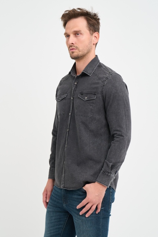 Lee Cooper - Camasa barbat regular cu buzunare cu clapeta aplicate - Img 7