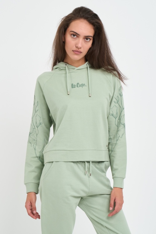 Lee Cooper - Hanorac dama cu imprimeu floral si logo - Img 8