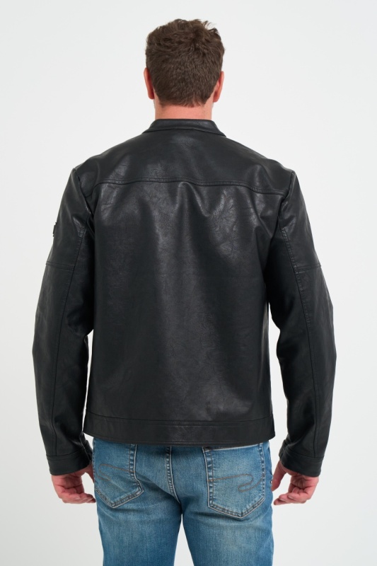 Lee Cooper - Jacheta barbat din piele ecologica cu buzunare - Img 7