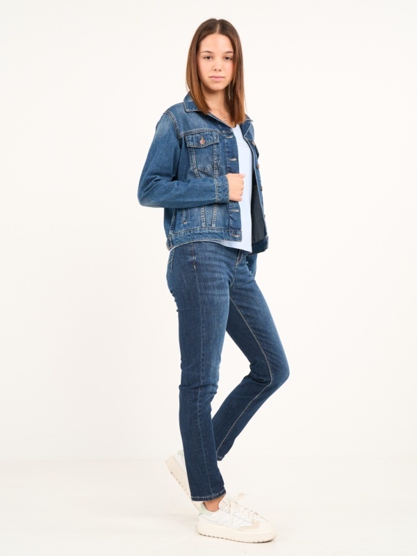 Lee Cooper - Jacheta dama denim cu buzunare si aspect decolorat - Img 11