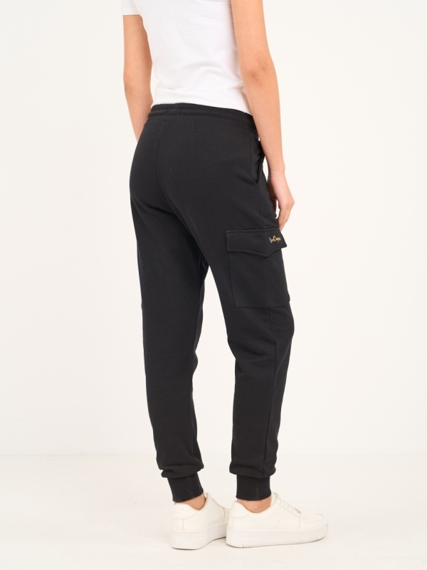 Lee Cooper - Pantaloni sport dama cu buzunare si logo aplicat - Img 2