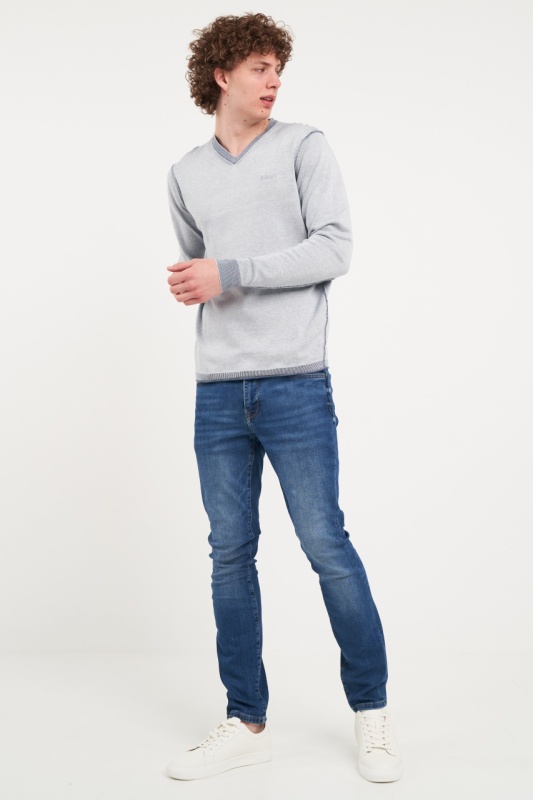 Lee Cooper - Pulover barbat de culoare uniforma - Img 5
