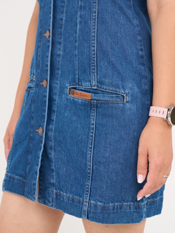 Lee Cooper - Rochie dama denim cu nasturi - Img 5
